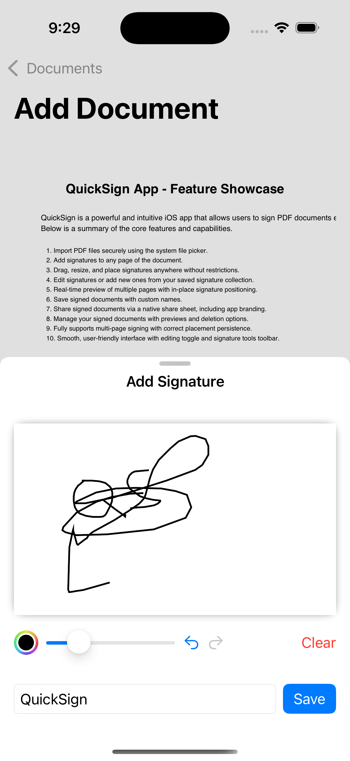 Sharing signed document